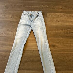 Ag Adriano Goldschmied Blue Straight Leg Jeans